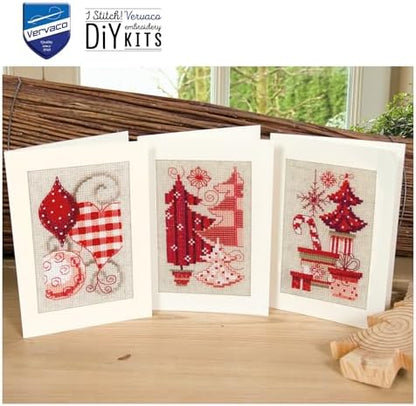 Vervaco Greeting Card kit Christmas Motifs Set of 3 - Image 5
