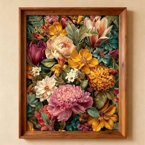 Amphol Paint by Numbers Kit for Adults - DIY Floral Symphony Paint by Numbers on Unframed 16”x20” Canvas, Oil Painting by Number Kit for Home Wall Decor, Stress Relief with Complete Acrylic Paint Set - Image 2