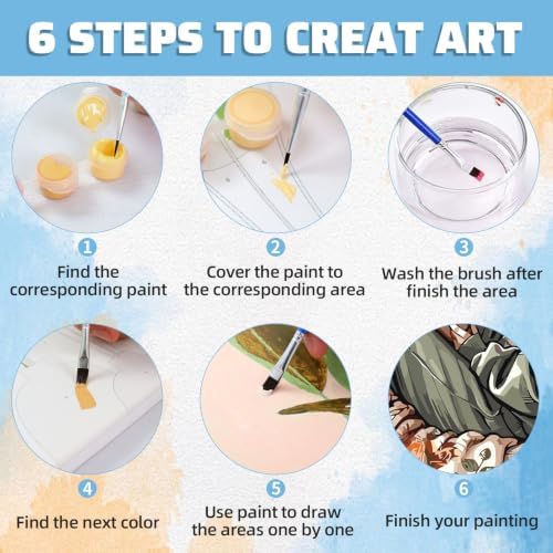 Paint by Numbers Kit for Adults Book Paint by Numbers for Adults Beginner - Image 6