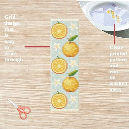 FREEBLOSS 6 Set Cross Stitch Bookmark Kit Stamped Cross Stitch Kit - Image 3