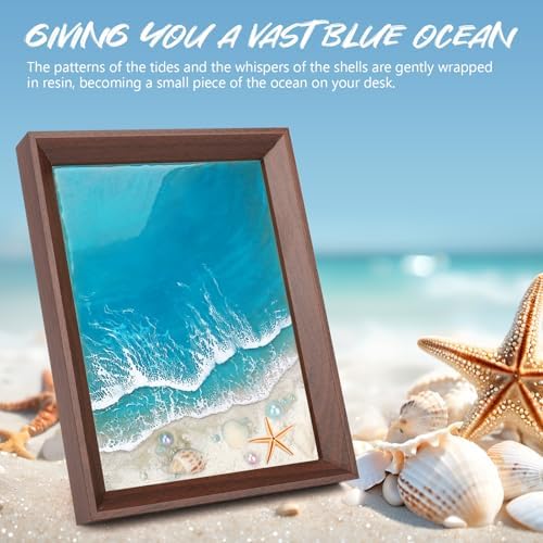 KISREL Ocean Resin Art Kit, Clear Epoxy Resin Kit with Frames, Beginner DIY Ocean Painting Full Set of Tools + Tutorials, Great Gift for Craft Lovers, Adult Stress Relief Creative Crafts - Image 3