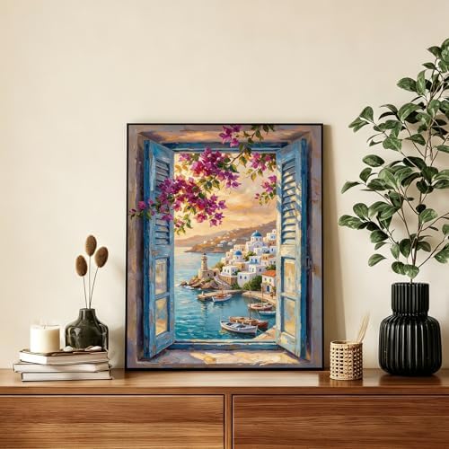 AUKELHJ Paint by Numbers Kit for Adults Beginner, Window View, 16x20 inch - Image 2