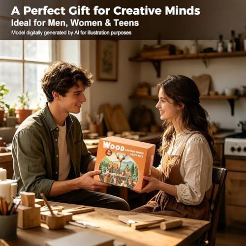 Wood Carving Kit for Beginners & Kids -Whittling Kit with Blocks and Paint - Image 7