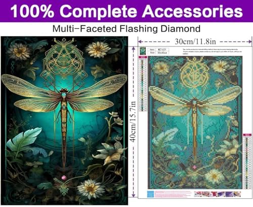 Diamond Art Kits for Adults, Dragonfly Diamond Art Painting Kits for Adults - Image 4