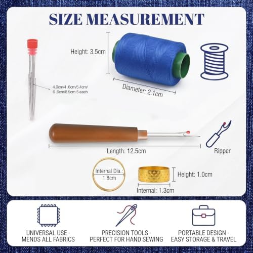 36 Piece Set Needles for Hand Sewing Kit,Stainless Steel Sewing Needles,Sewing Kit for Adults,Stainless Steel Needles for Hand Sewing,Sewing Needles Kit,Big Eye Sewing Needles Kit - Image 2