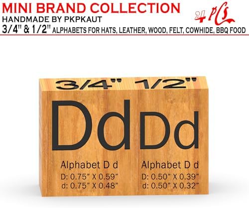 4Pcs Letters Branding Iron for Wood, Leather Branding Stamp (D d) - Image 2