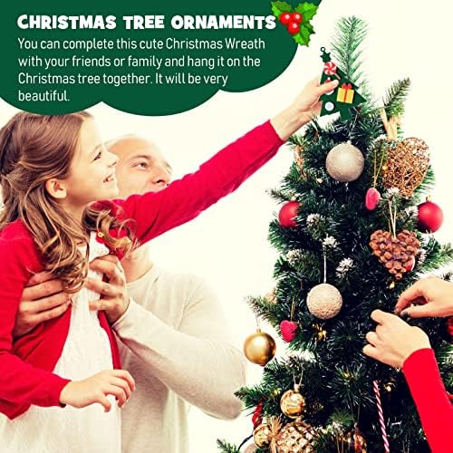 Tatuo 24 Kits Christmas Felt Ornament DIY Crafts, Tree Socks Bells Santa - Image 6