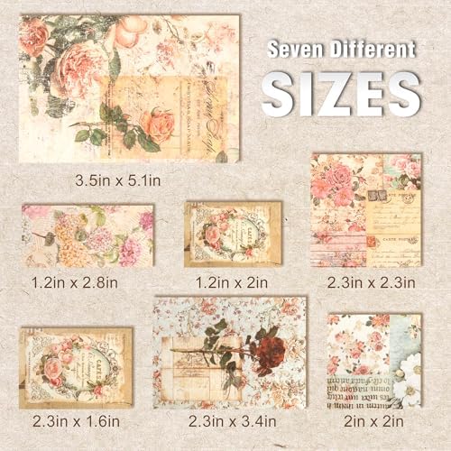 400 Sheets Vintage Scrapbook Paper Supplies, Diy Junk Journal Supplies, Bullet Journal Kit, Retro Vision Board Supplies for Scrapbooking Embellishments Planner, Decoupage Paper, 4 Sets - Image 3
