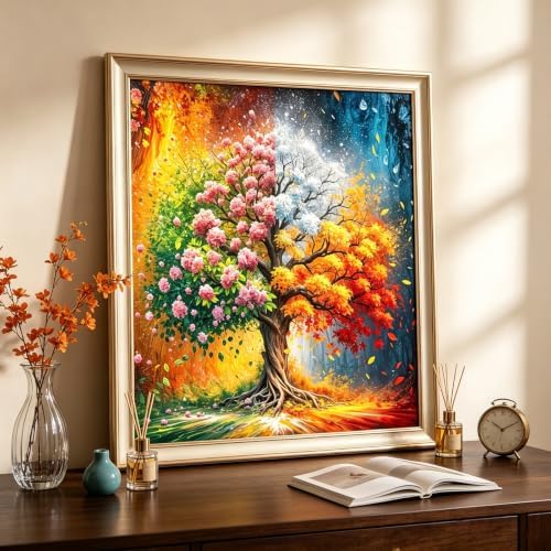 Tree of Life Stamped Cross Stitch Kits for Beginner 13.7x13.7 Inch - Image 5