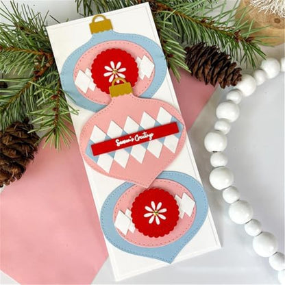 Scrapbooking Die-Cuts, Christmas Metal Cutting Dies for Card Making, Paper Craft Punch Template, Background Embossing Stencils, DIY Album Décor (Christmas Lantern Label-9.3x9.8cm) - Image 3