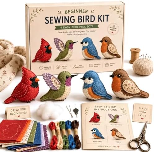 PandaXun DIY Fabric Dogs Craft Kit – Creative Handmade Art, Stitch Your Own Whimsical World Patchwork Sewing Set 3D Cute Animal for Making Ornament Adults Beginners, Gift Holidays Keychain - Image 7
