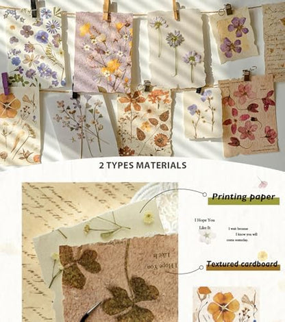 120 Pcs Floral Textured Scrapbook Paper, Embossed Rice Paper for Decoupage - Image 5