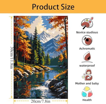 Mowana Landscape Paint by Numbers Kit for Adults Beginners - Image 5