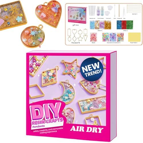 ZVLZVL DIY Resin Pendant, Jewelry Making Kit, Advanced DIY Handmade Crystal Epoxy Pendant, Resin Mold Kit- Creative Christmas Gift, Birthday Gift (1 Pack) by Unknown
