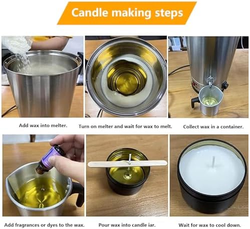 Electric Candle Making Melting Pot, Non-Stick Candle Melter, Soy Wax and Beeswax Candles, DIY Candle Making Complete Kit, for Adult and Beginners,10L - Image 7
