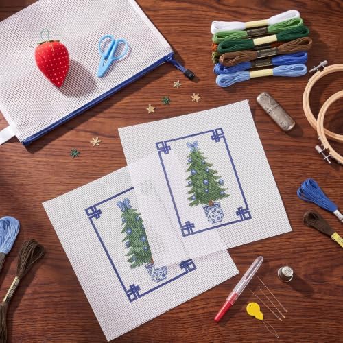 XunYee Needlepoint Canvas Kit, Chinese Christmas Tree - Image 4