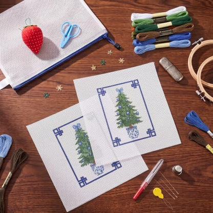XunYee Needlepoint Canvas Kit, Chinese Christmas Tree - Image 4