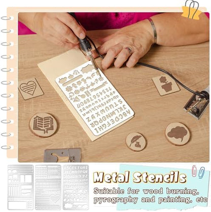 Lewtemi 6 Pcs Journal Stencils, Planner Stencils for Journaling Notebook - Image 4