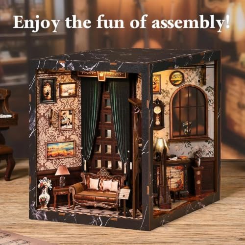 Four Side Uniquely Style Book Nook Kits for Adults - with LED Light & Music - Image 6