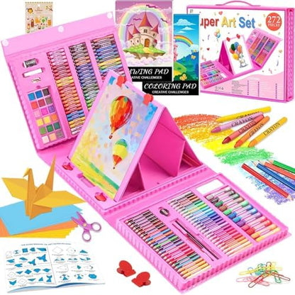 Art Supplies, 272 Pack Art Set Crafts Drawing Kit for Kids Girls Boys Teens by POPYOLA