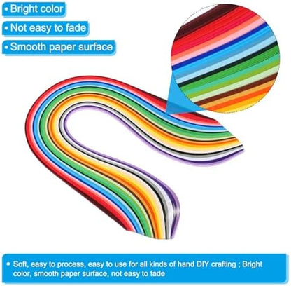 PATIKIL 520pcs Quilling Strips Paper 1/8"(3mm) 39cm Origami Paper Quilling Strip for Art DIY Hand Craft 26 Colors - Image 3