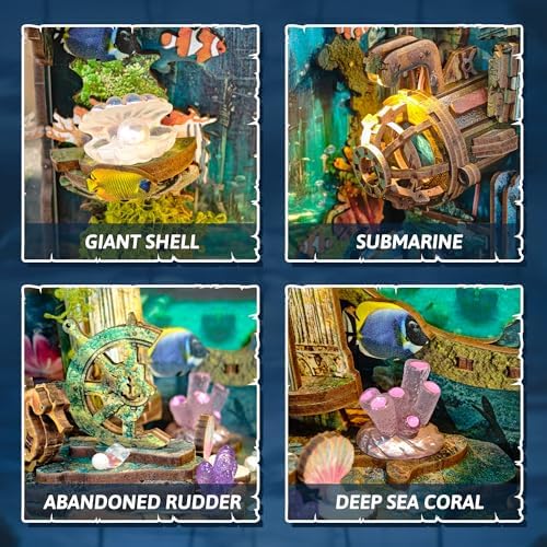 DIY Book Nooks Submarine Underwater Discover Atlanta Tiny Hous Kit - Image 6