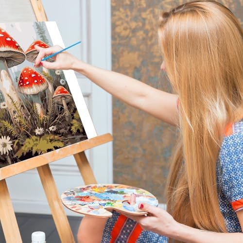Paint by Numbers Kit for Adults, Mushroom DIY Acrylic Canvas Painting Set - Image 7