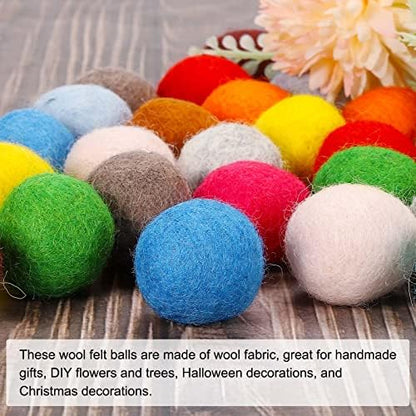 PATIKIL Wool Felt Balls Beads Wool Felting Pom 3cm 30mm Black for Home Crafts Handcrafts Project DIY Pack of 20 - Image 5