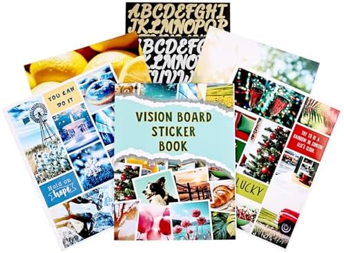 Diuhofart 2026 Vision Board Sticker Book - 300+ Peel & Stick Landscape Images with Metallic Letters, Complete Vision Board Kit & Supplies for Women Men, Dream Board Magazine for Goal Setting by Diuhofart