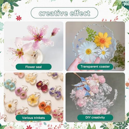 Anergoo UV Resin kit with Light 200g Crystal Clear&Low Odor,24W Uv Resin Light,Silicone Mat, Epoxy Resin Hard, Starter Kit for Jewelry - Image 5