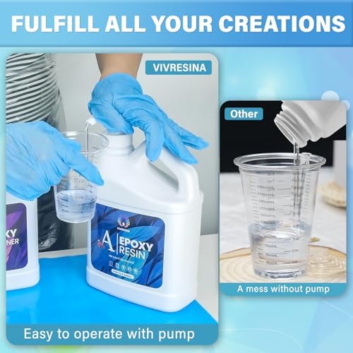 Vivresina Epoxy Resin Kit 1 Gallon, Resina Epoxica with Pump for Crafts - Image 5
