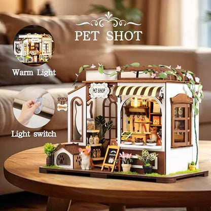 DIY Miniature House Kit- Miniature House Kit Adults Pet Shop - Image 3