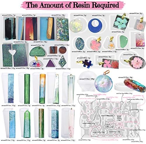 FUNSHOWCASE Resin Silicone Mold Set Bracelet Crystal Orb for Jewelry Making Pendant Necklace Keychain Lot 158-Count - Image 6