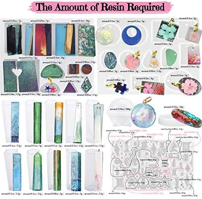 FUNSHOWCASE Resin Silicone Mold Set Bracelet Crystal Orb for Jewelry Making Pendant Necklace Keychain Lot 158-Count - Image 6
