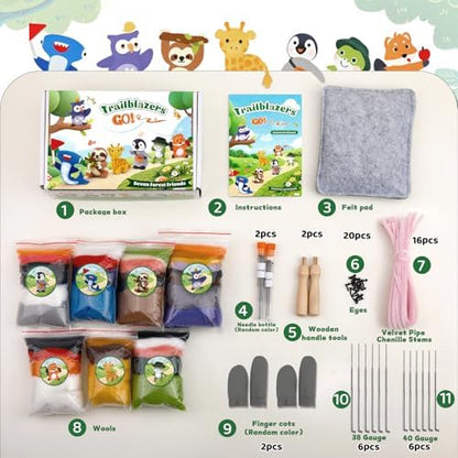 OEHPICC Needle Felting Starter Kit, 7 Cute Buddy Wool Felting Kit - Image 2