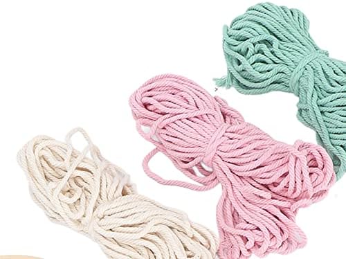 Macrame Kit Bohemian Style DIY Weaving Craft Set for Adults Women, Complete Macrame Supplies with Cotton Threads Bamboo Hoop Wooden Beads for Home Decor - Image 6