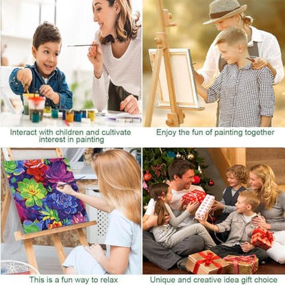 JUJUHOOD Succulent Plant Framed Paint by Numbers Kit for Adults Beginner & Kids Ages 8-12,Easy Paint by Number Without Easel, Acylic Paint by Numbers for Gift Home Wall Decor (10x10Inch) - Image 7
