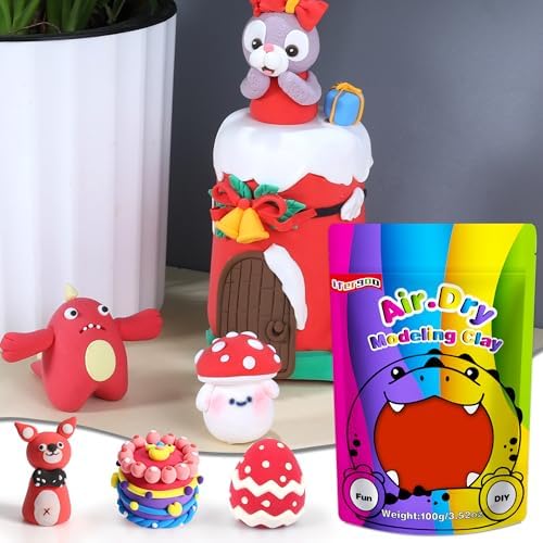 ifergoo 100g Red Air Dry Clay, 3.5oz DIY Creative Modeling Clay for Kids - Image 5