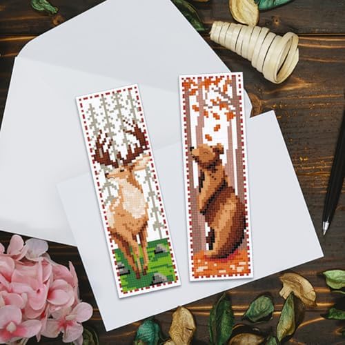 ACRNIGHEET 6 PCS Cross Stitch Bookmark Kit Animals Patterns DIY Stamped Embroidery Bookmark Kit DIY Bookmarks Crossstitch Kits Adul Stamped Embroidery Bookmarks with Instructions 11CT - Image 6