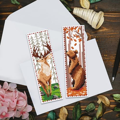 ACRNIGHEET 6 PCS Cross Stitch Bookmark Kit Animals Patterns DIY Stamped Embroidery Bookmark Kit DIY Bookmarks Crossstitch Kits Adul Stamped Embroidery Bookmarks with Instructions 11CT - Image 6