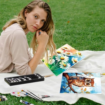 Cholemy 36 Pcs Paint and Sip Kit Gift for Adults 8''x10'',Plants Animals - Image 5