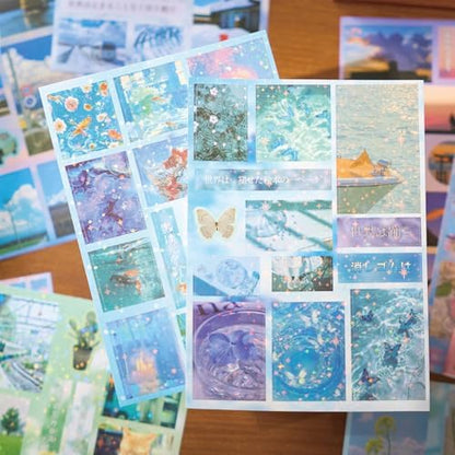Japanese Kawaii Sticker Book - 20 Sheets Cute Cherry Blossom Island Vibe Stickers for Journals, Planners, Scrapbooking & Water Bottles - Holographic Glitter Vinyl Decals (277 Pcs, Pink) - Image 6