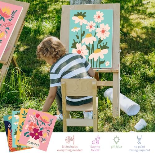 goldentime Framed Paint by Numbers for Adults and Kids Ages 8-12 - Easy to Paint by Number for Beginners, Flower Canvas Painting Kits Perfect for Gift Home Wall Decor 8 * 10inch - Image 5
