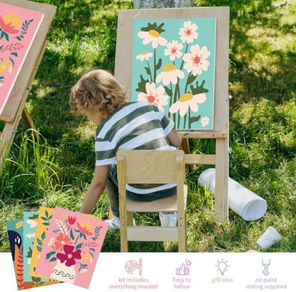 goldentime Framed Paint by Numbers for Adults and Kids Ages 8-12 - Easy to Paint by Number for Beginners, Flower Canvas Painting Kits Perfect for Gift Home Wall Decor 8 * 10inch - Image 5