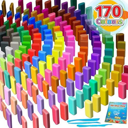 Air Dry Clay 170 Colors, Modeling Clay for Kids, DIY Molding Toy with Tools - Image 2