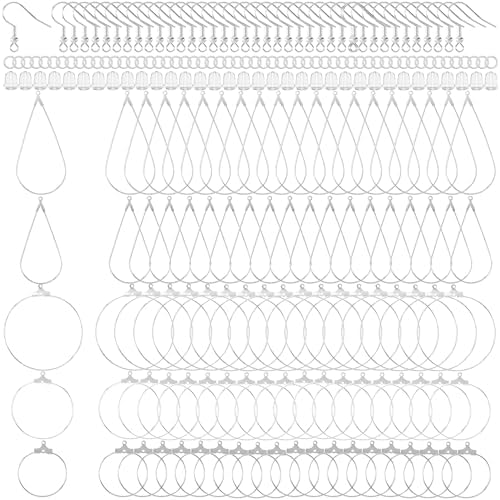 OIIKI 700pcs Hypoallergenic Earring Making Kit - Silver Plated Hooks, Beading Hoops, Clear Rubber Backs, Jump Rings by OIIKI
