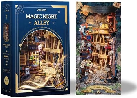 Book Nook Magic Night Alley DIY Miniature House Kit for Adults by IBOHEYE