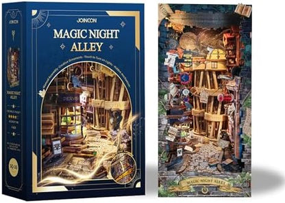 Book Nook Magic Night Alley DIY Miniature House Kit for Adults by IBOHEYE