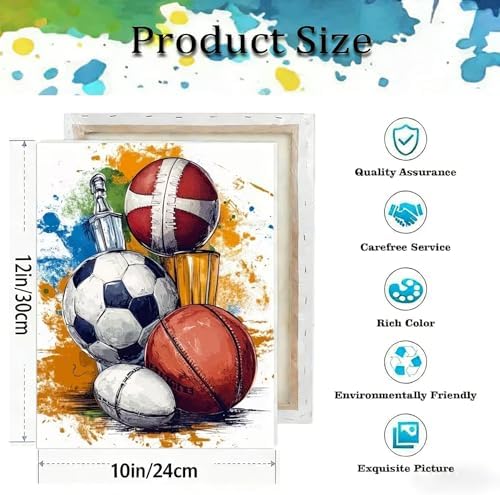 TCDZMYGS Paint by Numbers Kit for Adults Beginner,Basketball Adult Paint by Number Kits on Canvas with Frame,Graffiti Style DIY Acrylic Oil Painting by Numbers Kits for Home Wall Decor 10x12 inch - Image 5
