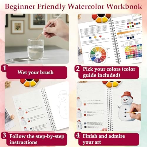 apolyone 2-Pack Beginner Watercolor Workbooks - Image 5